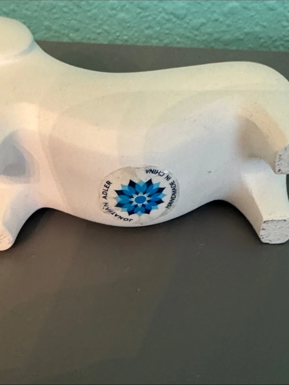 Jonathan Adler Stoneware Dachshund Dog Figurine